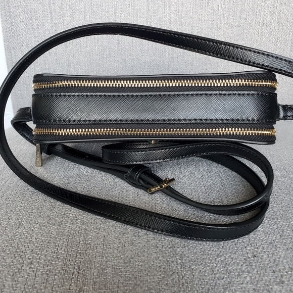 kate spade New York Mila Double Zip Leather Crossbody Bag, Black - Picture 8 of 16